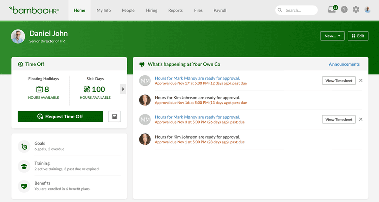 bamboo hr time and attendance software 1