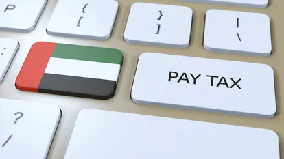 uae united arab emirates country pay tax 3d illustration national flag 1
